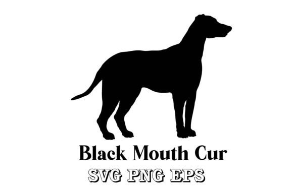 Black Mouth Cur Dog Silhouette