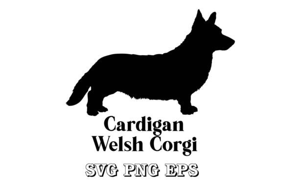 Cardigan Welsh Corgi Dog Silhouette