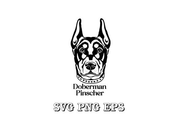 Doberman Dog Face Vector