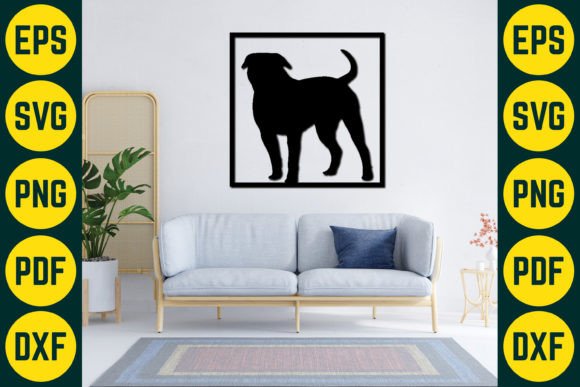 Dog Wall Decor Laser Cut SVG Design 1