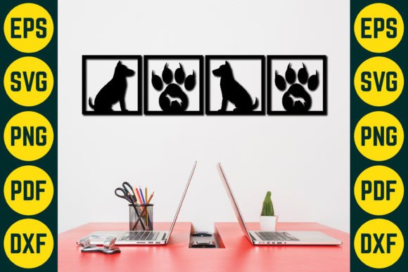 Dog Wall Decor Laser Cut SVG Design 15