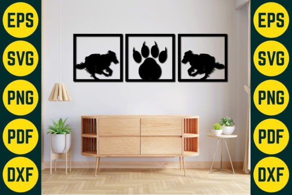 Dog Wall Decor Laser Cut SVG Design 7