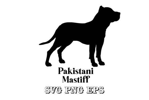Pakistani Mastiff Dog Silhouette Vector